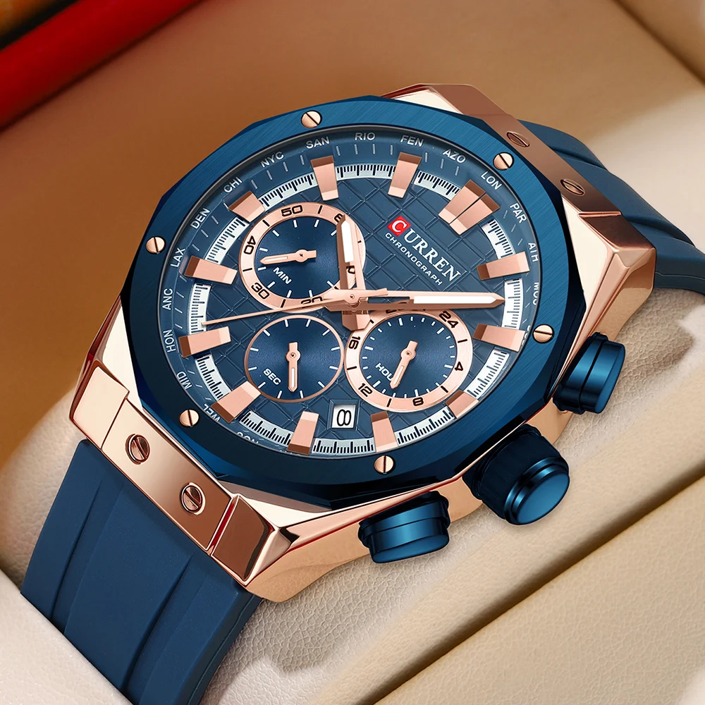 Luxury Watch Apple - CURREN Luxury Brand High Quality Chronograph