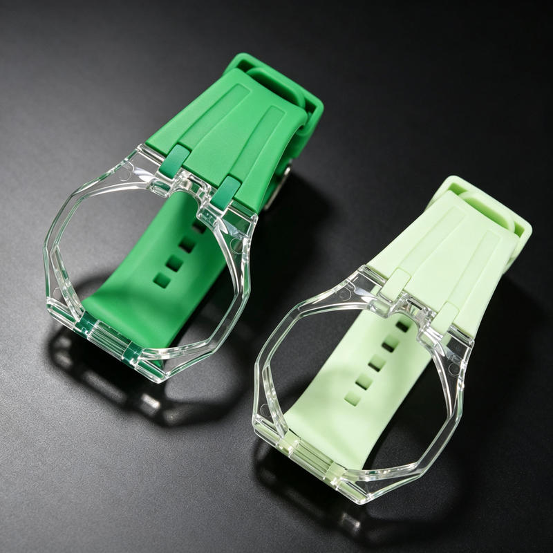 Luxury Watch Ap - Mod Transparent PC Case Silicone Strap