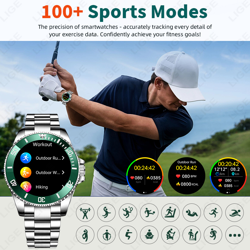 LIGE New Smart Watch Men Bluet - огляд і ціна Luxury Watch In The World