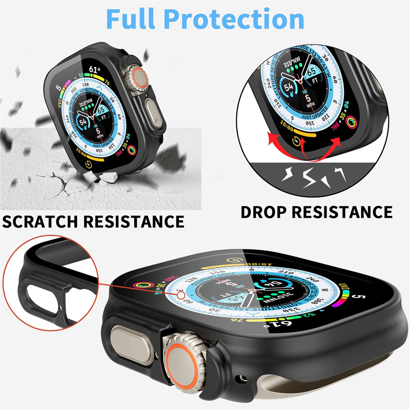 Glass+case For Apple Watch Ult - огляд і ціна Luxury Watch Protection Film