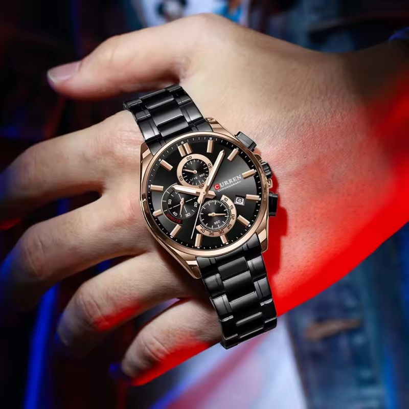 CURREN 8475 New Fashion Men's  - огляд і ціна Luxury Watch Apple