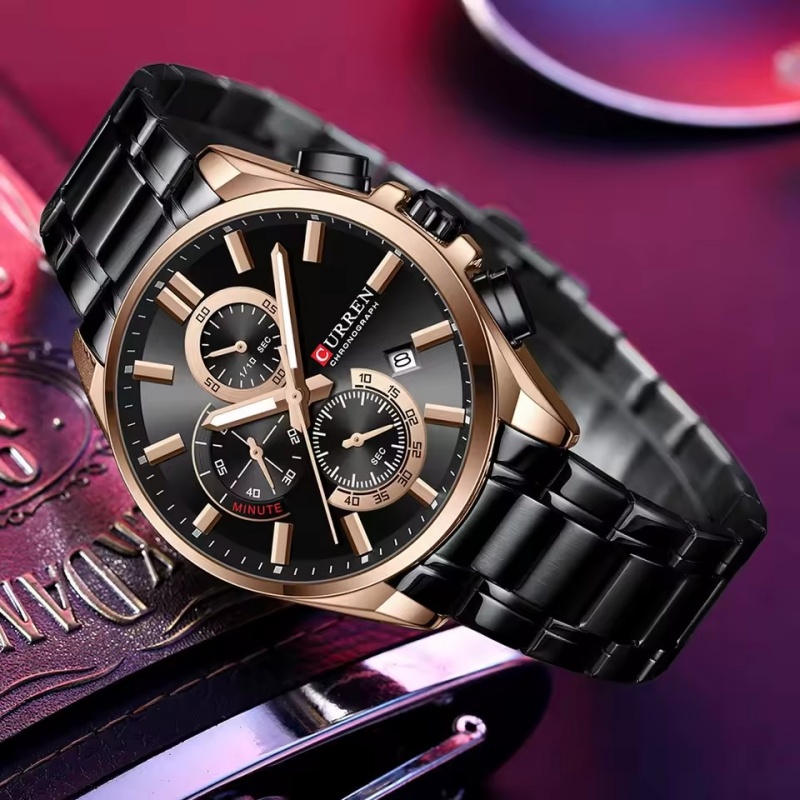 CURREN 8475 New Fashion Men's  - огляд і ціна Luxury Watch Apple