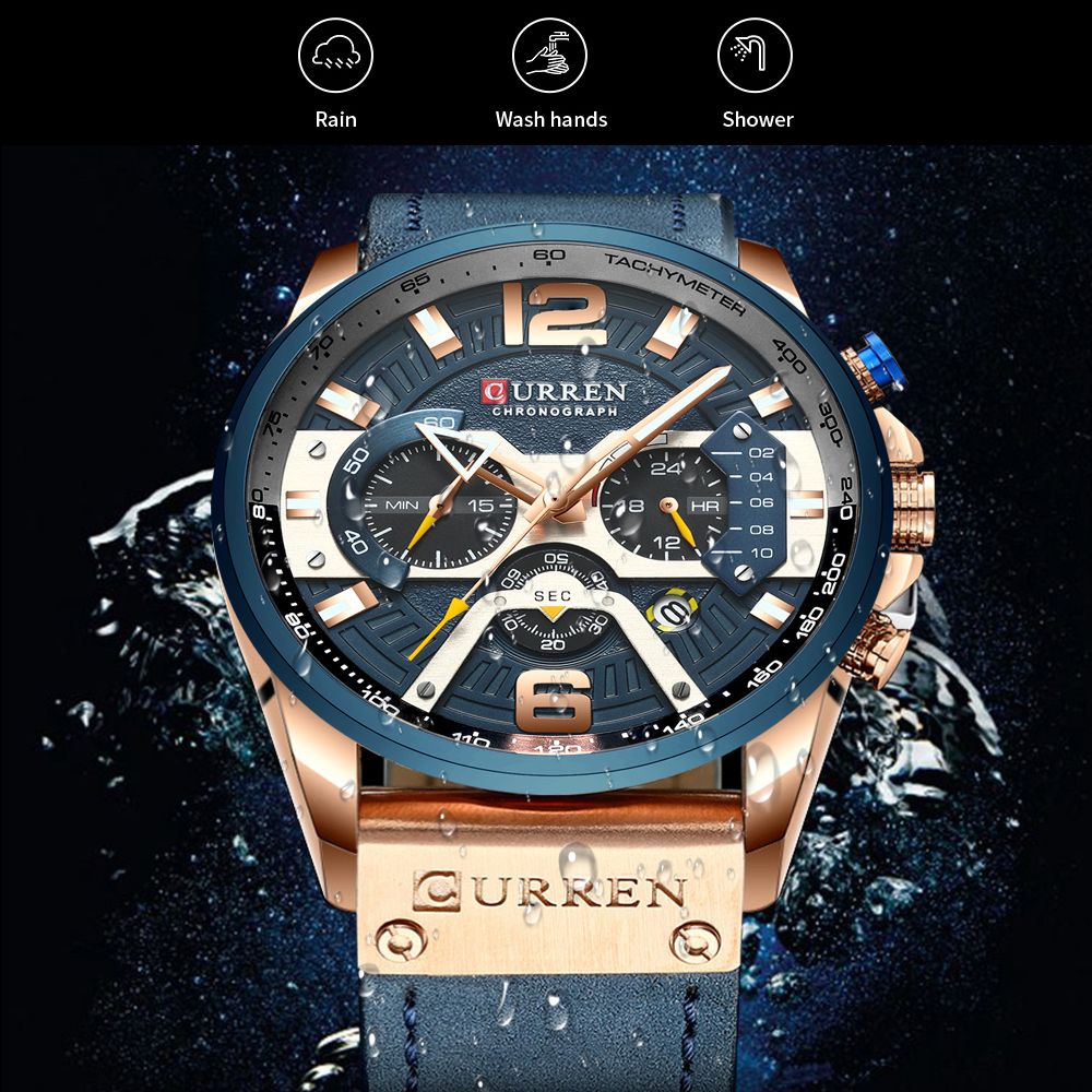 CURREN Brand New Fashion Date  - огляд і ціна Luxury Watch Apple