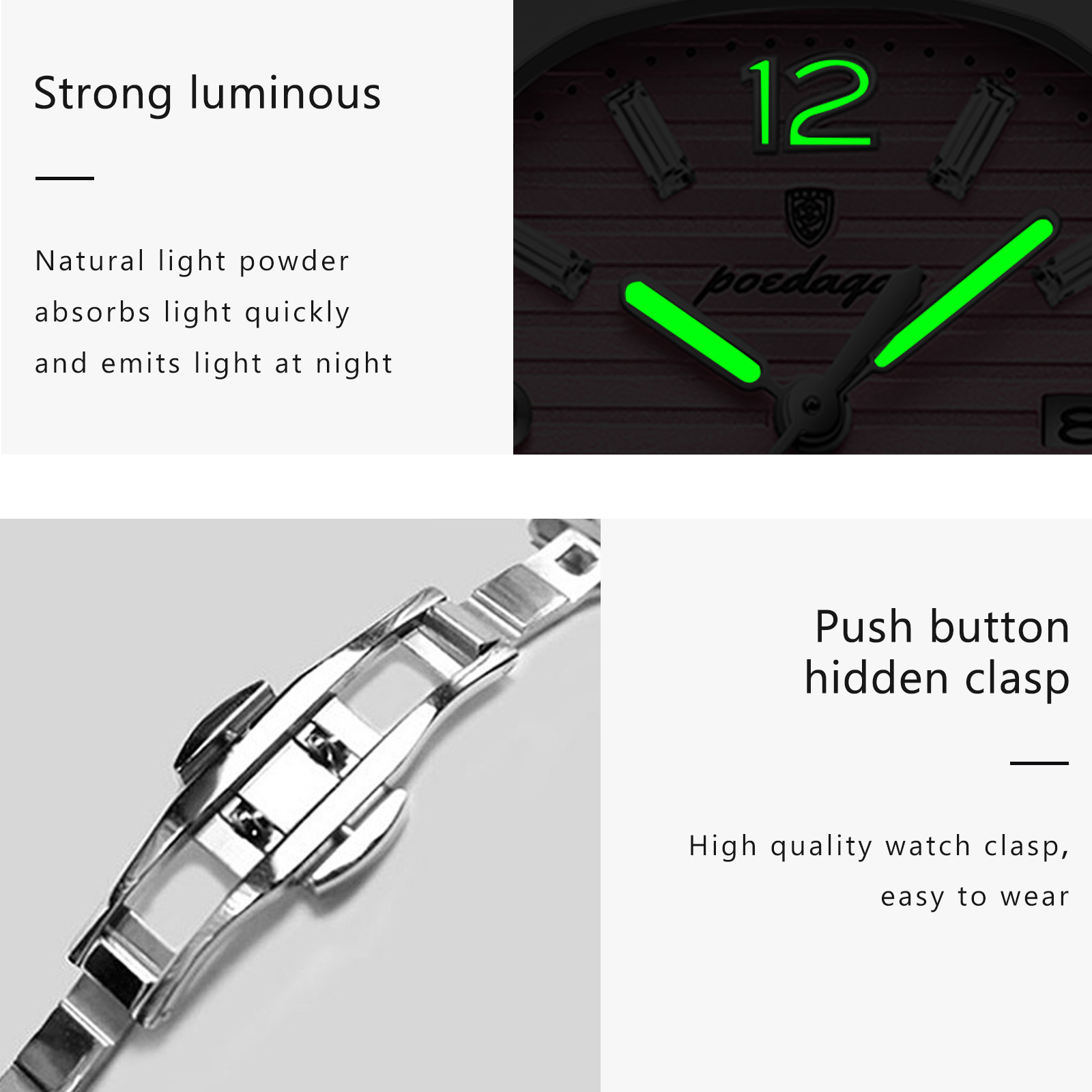 POEDAGAR Square Fashion Woman  - огляд і ціна Luxury Watch Square
