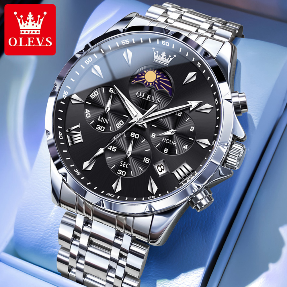 OLEVS 3653 Brand Moon Phase Ca - огляд і ціна Luxury Watch Magazine