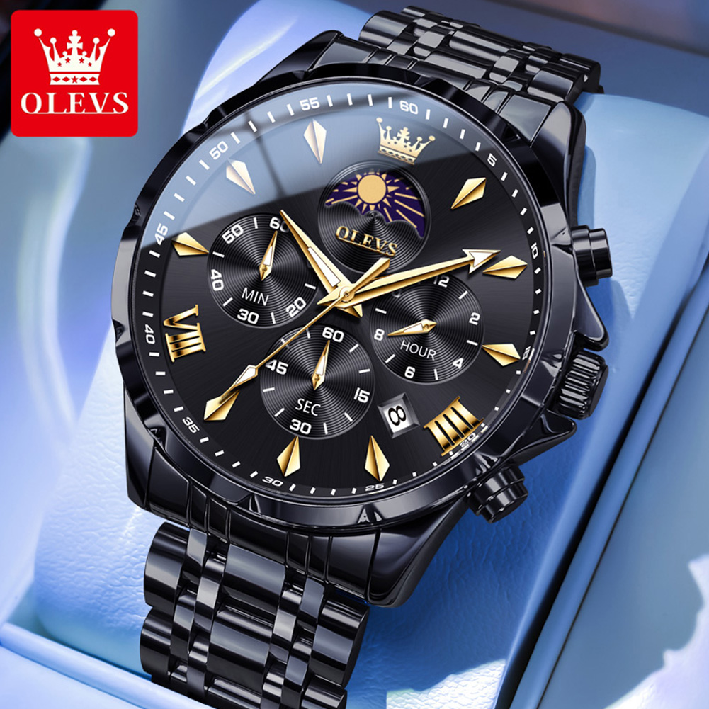 OLEVS 3653 Brand Moon Phase Ca - огляд і ціна Luxury Watch Magazine