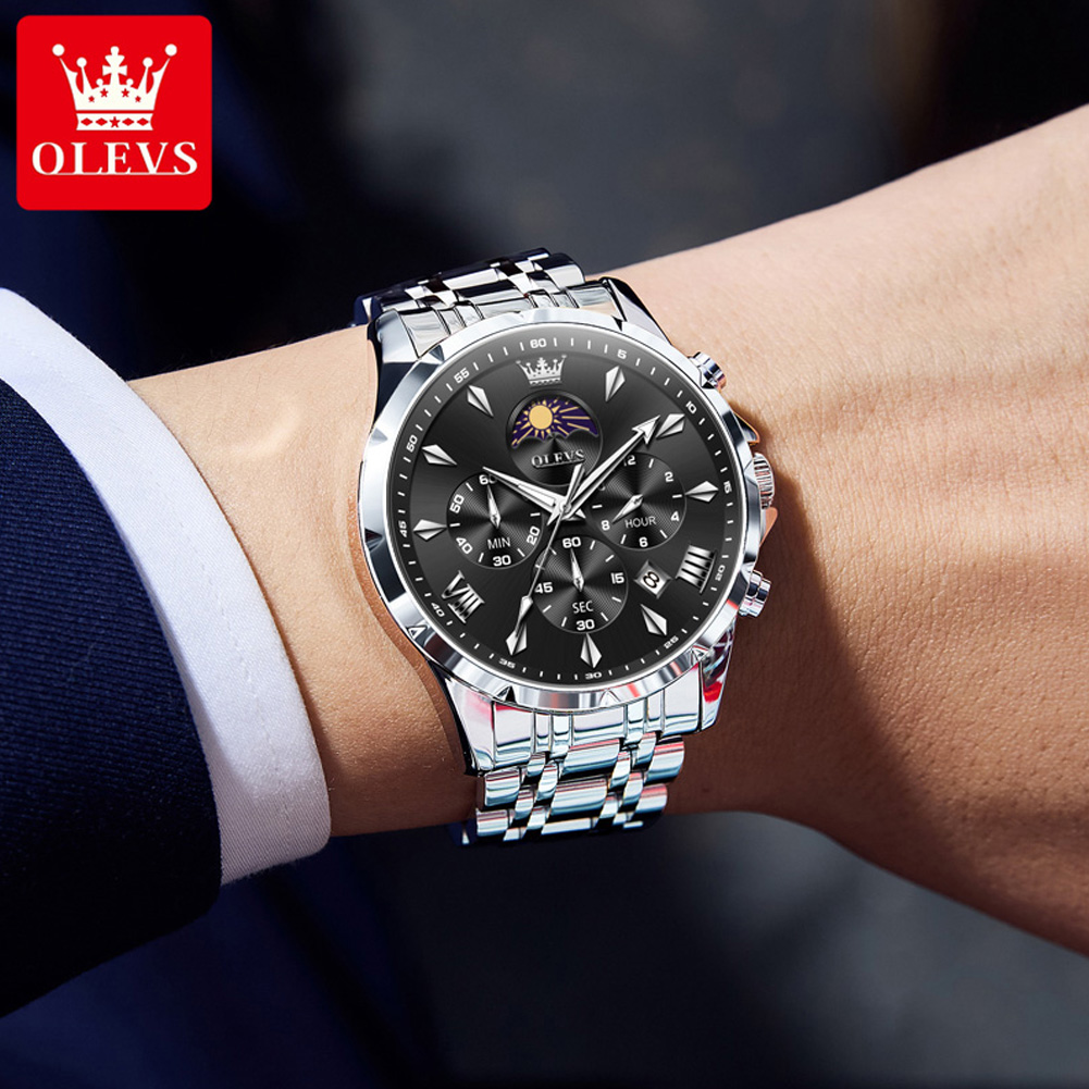 OLEVS 3653 Brand Moon Phase Ca - огляд і ціна Luxury Watch Magazine