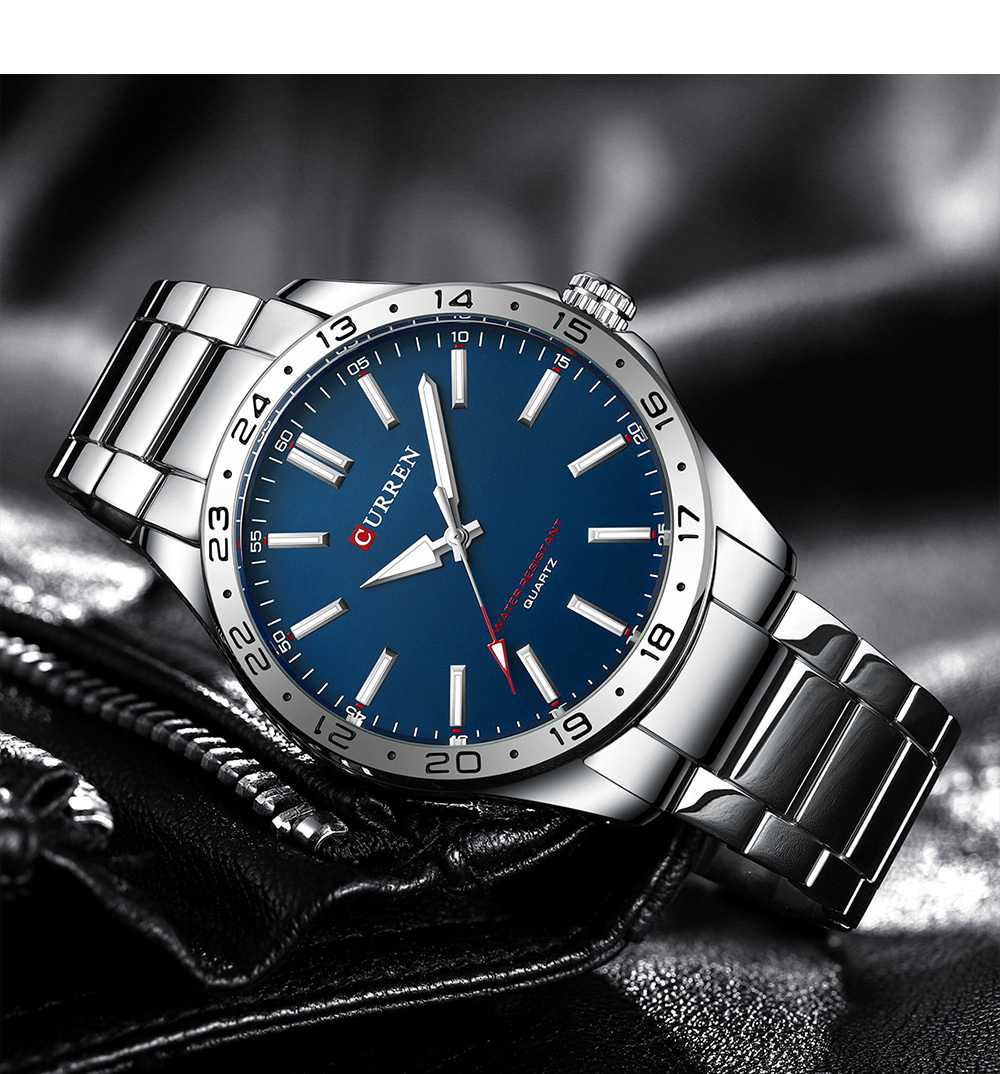 CURREN 8452 Silver White Gift  - огляд і ціна Luxury Watch Apple