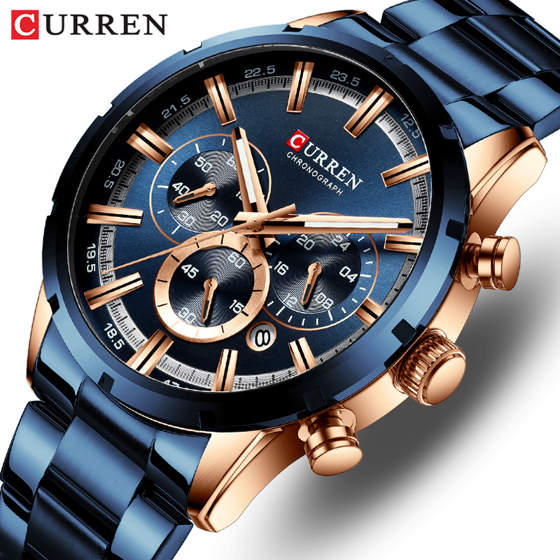 Curren Men's Watch Blue Dial S - огляд і ціна Luxury Watch Apple