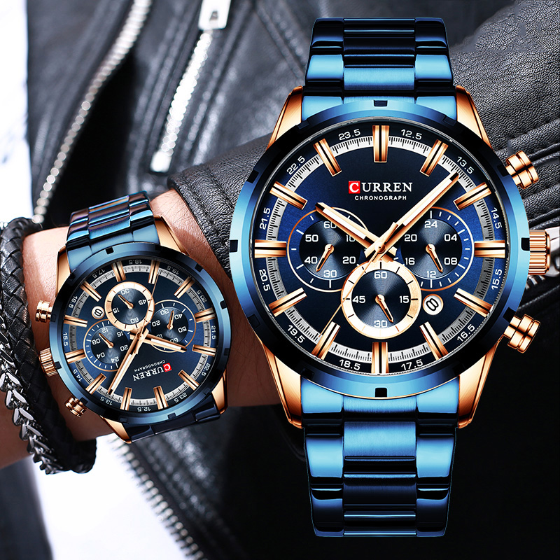 Curren Men's Watch Blue Dial S - огляд і ціна Luxury Watch Apple