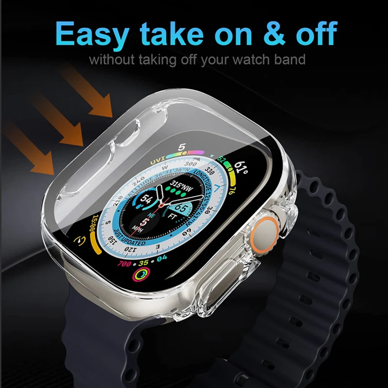 Glass+case For Apple Watch Ult - огляд і ціна Luxury Watch Protection Film