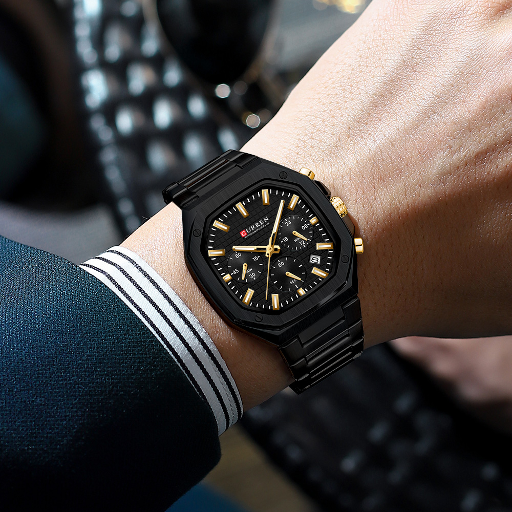 CURREN Luxury Square Chrono Wa - огляд і ціна Luxury Watch Square
