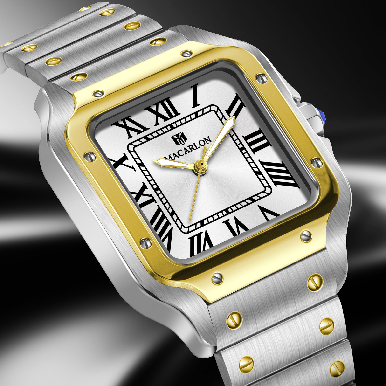 MACARLON Square Men's Automati - огляд і ціна Luxury Watch China